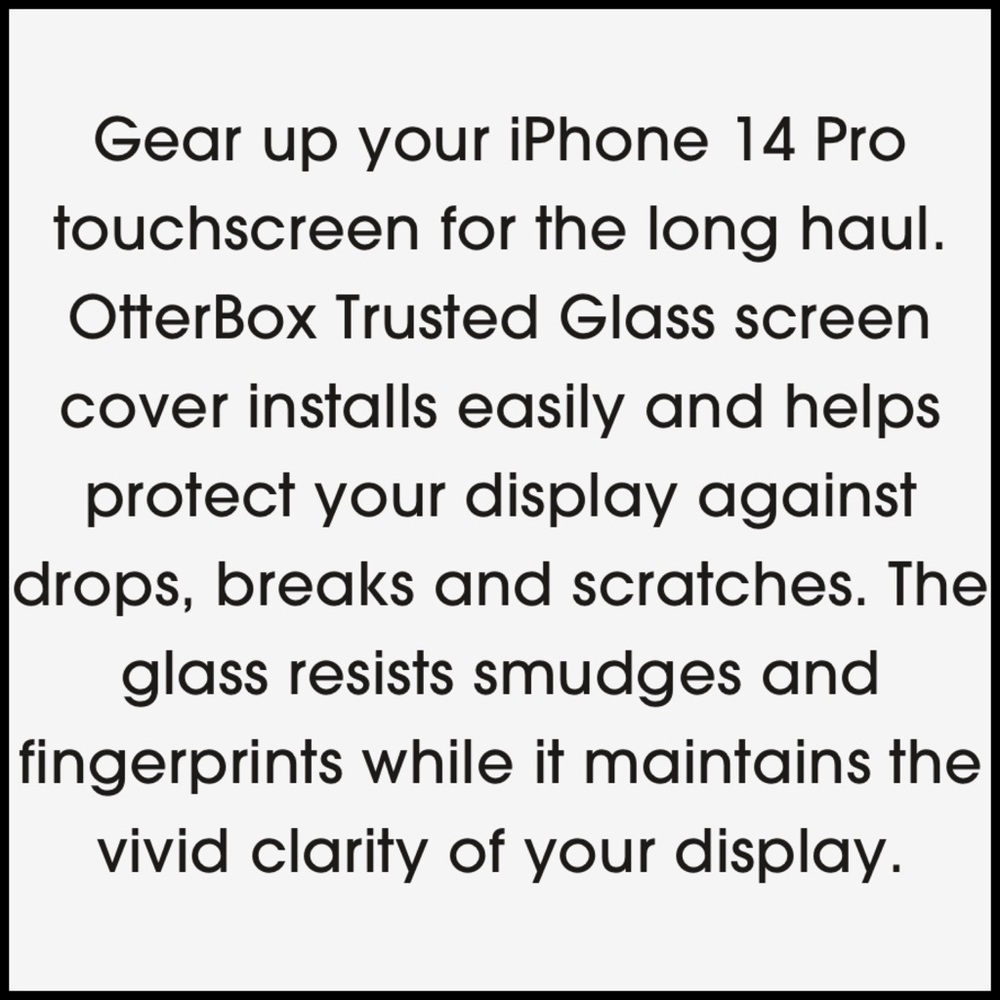🍎🛡️iPhone14Pro💪🏼💯 Otterbox Trusted Glass IPhone 14 Pro Brand New Unopened - Picture 6 of 11
